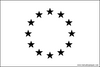 lamina para imprimir y colorear D&iacute;a de Europa bandera europea